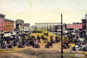 Looking north down College Avenue, 1908