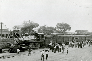 Opening of Union Pacific passenger service, Jefferson and Linden Streets, 1911