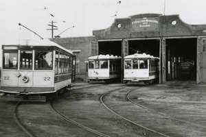 Car Barn on Howes Street, 1946