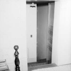 Door to storage area