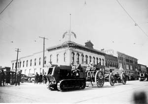 World War I parade at College and Mountain in Fort Collins