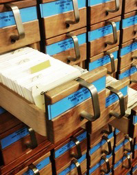 Old card catalog