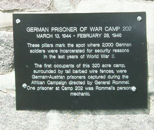 German Prisoners of War plaque